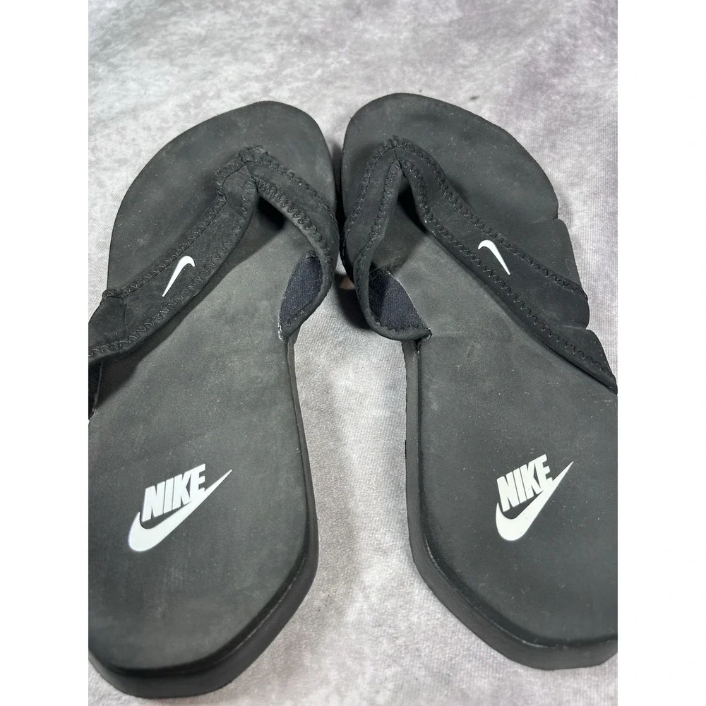Nike Flip Flops Men's 9 Black Comfort Thong Sandals Beach Casual Slides